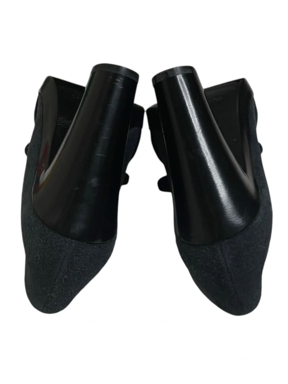 new Balenciaga ♚ Classic Suede Platform Heeled Loafer Pumps ♚ Navy Blue ♚ 35 5M